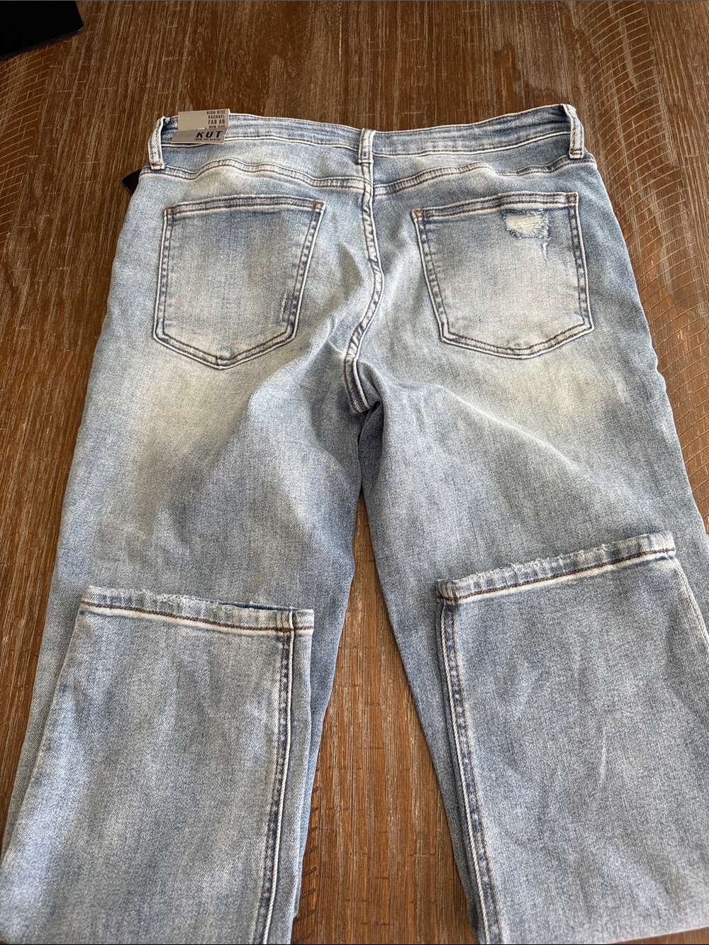 KUT from kloth high rise Rachel fab an mom Jean size 12 nwt - Picture 7 of 11